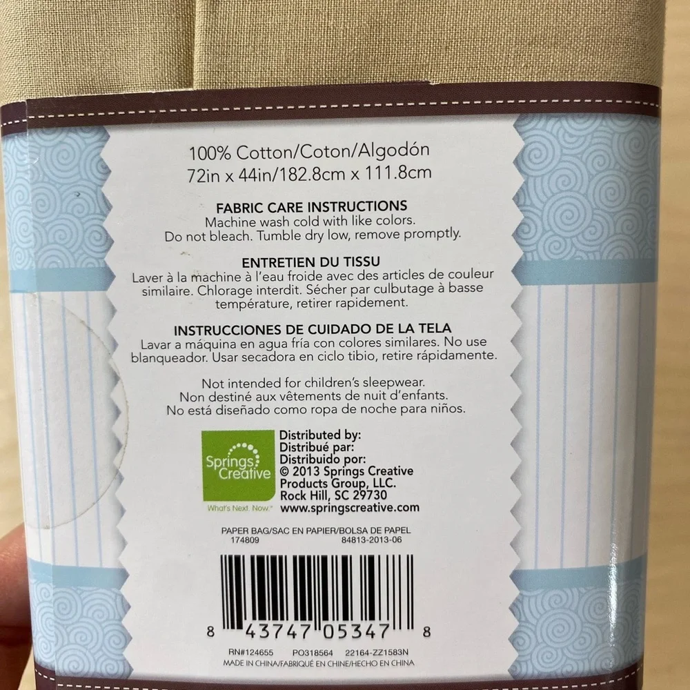 Crafty Cuts Cotton Fabric in Tan 2 Yards (OQ)